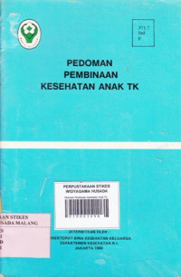 Pedoman Pembinaan Kesehatan Anak TK